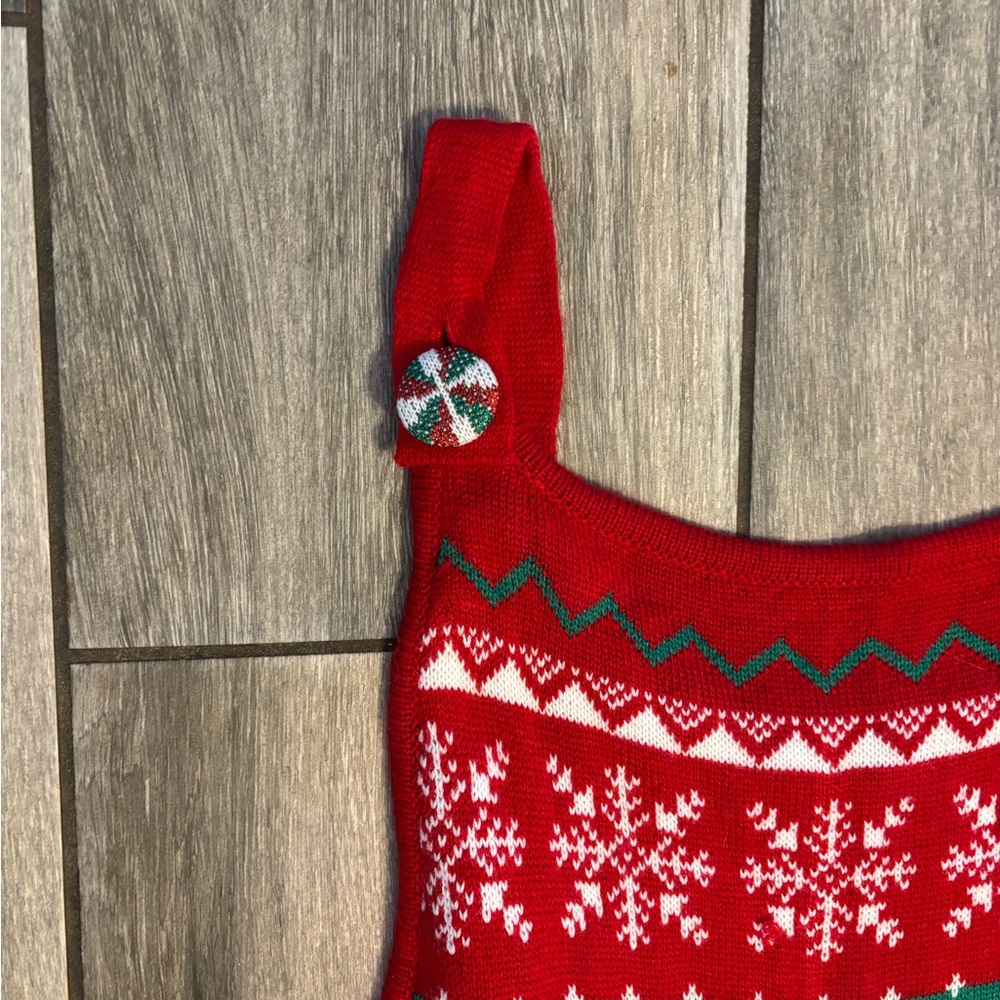 United States Sweaters Red and Green Holiday Jumpsuit - Picture 3 of 5